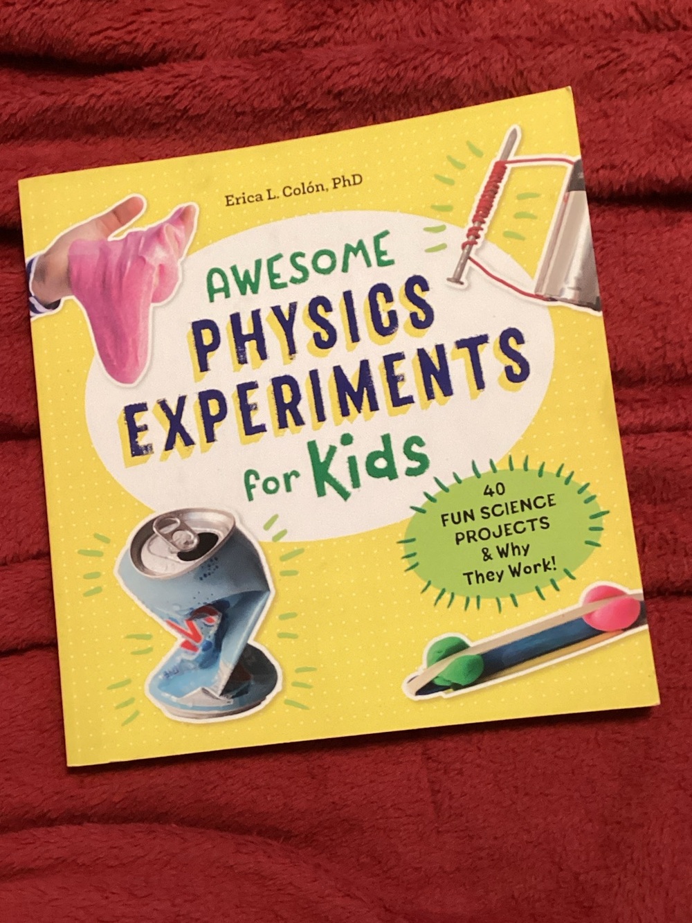 Born Kids' Physics Activity Book - Yellow Cover with Green and Blue Accents